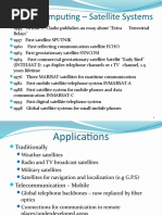 Mobile Computing - Satellite Systems