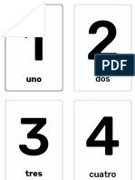 Simple 1 To 10 Number Flash Card