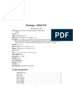 Package ABACUS': R Topics Documented