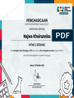 Najwa Khairunnisa - Sertifikat Peserta Regional KSR 2021