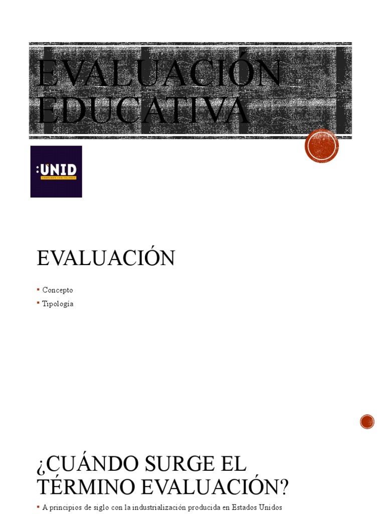 Tipos y Conceptos de Evaluación Educativa | PDF | Evaluación | Cognición