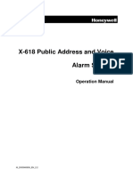 X-618 Public Address and Voice Alarm System: Operation Manual