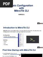 Basic Configuration With Mikrotik Cli: Bdnog11