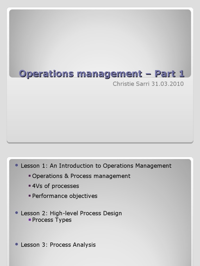 Operations Management Overview and Case Study | PDF | Banks | Cheque