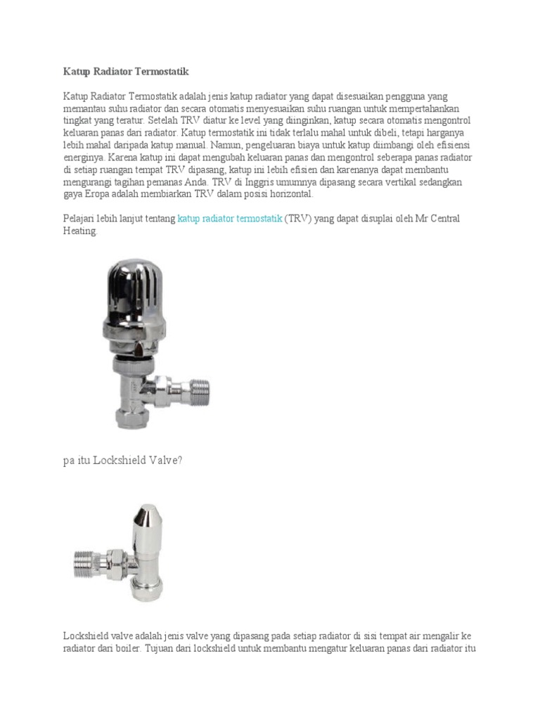 Efisiensi Katup Radiator | PDF | Teknologi & Rekayasa