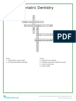 Worksheet Answerkey Geriatric Dentistry