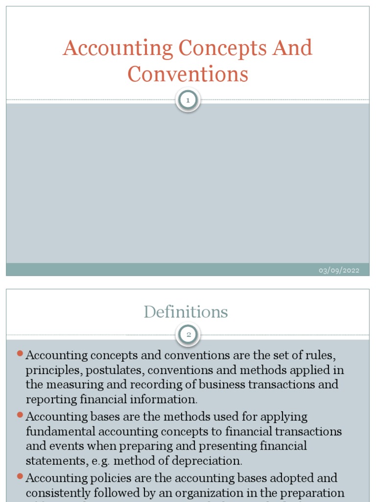 Accounting Concepts and Conventions Explained | PDF | Expense ...