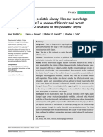 The Anatomy of The Pediatric Airway Has Our Knowledge Changed in 120 Years