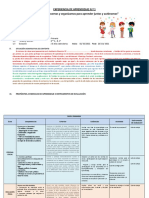 1º Grado Experiencia de Aprendizaje 2022