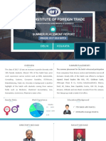 Indian Institute of Foreign Trade: Summer Placement Report