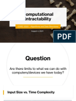 Computational Intractability: COSC 3320 - Algorithms and Data Structures