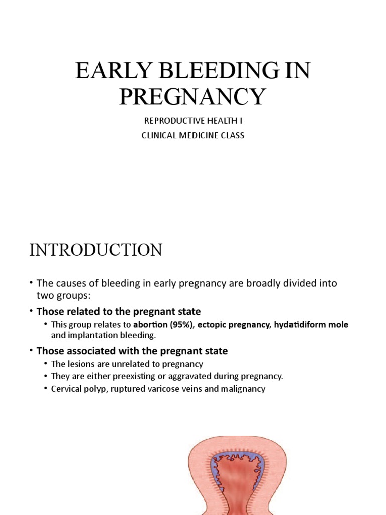 Early Bleeding in Pregnancy | PDF | Miscarriage | Abortion