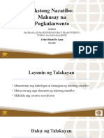 6 Tekstong Naratibo Mahusay Na Pagkukuwento