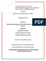 Practica 6 Movimiento Horizontal de Un Móvil Bajo La Acción de Una Fuerza