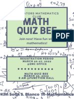 Math Quiz Bee: Kim Sofia S. Blanco III-Mathematics