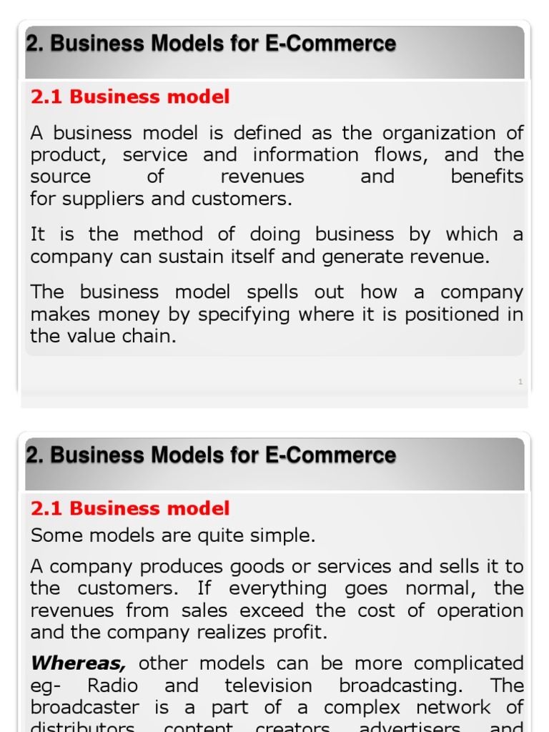 2 Business Models For E Commerce Pdf Auction Electronic Business