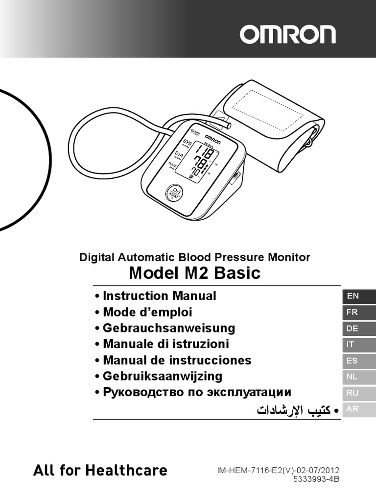 Omron Blood Pressure Monitor M2 Basic PDF Blood Pressure Pulse