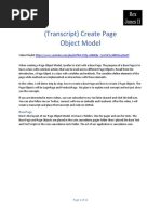 Create Page Object Model