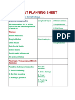 Student Planning Sheet: Name of Team/Group: Somnath's Group