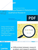 Research Statement For Qualitative Research