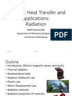 ME5501 Heat Transfer: Radiation Fundamentals