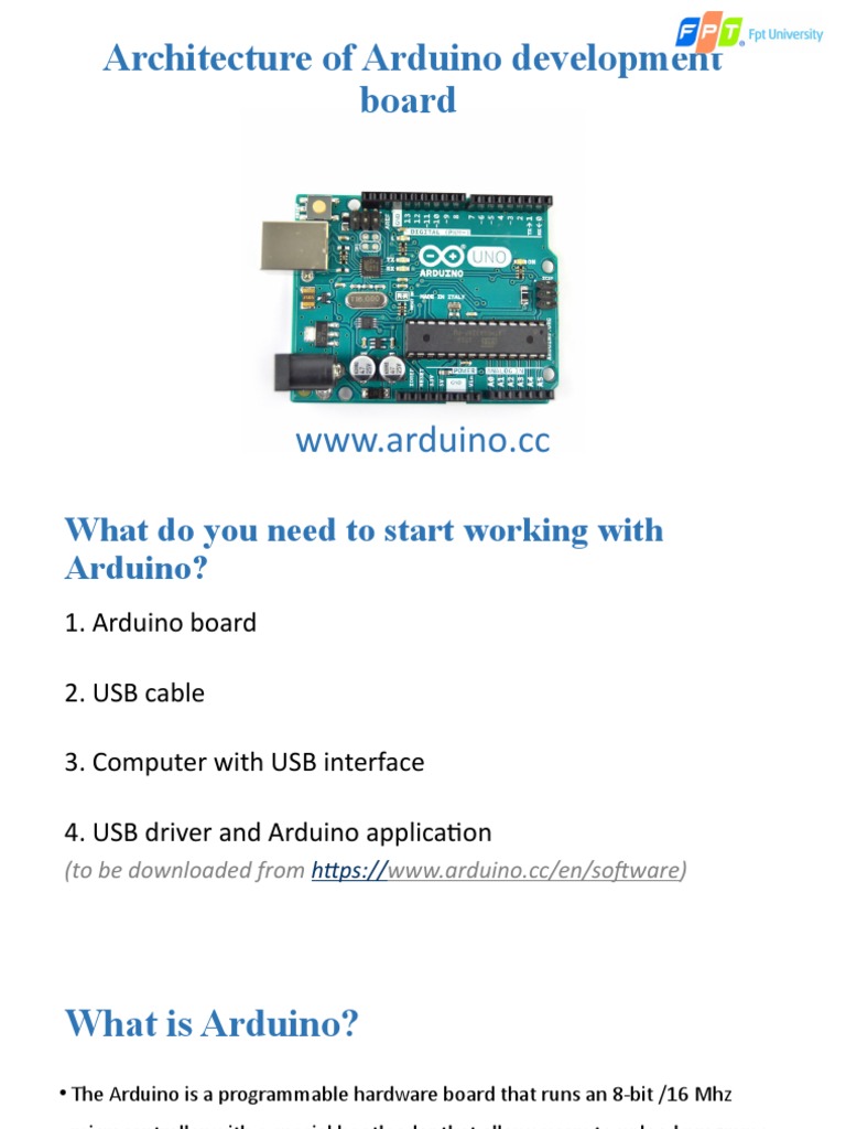 Architecture of Arduino Development Board | PDF | Arduino | Microcontroller