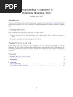 Programming Assignment 5: Minimum Spanning Trees: Algorithms On Graphs Class