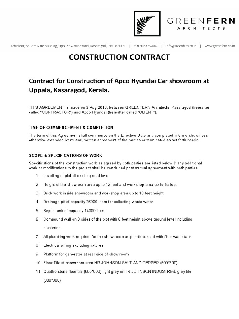 Pin on Contract template