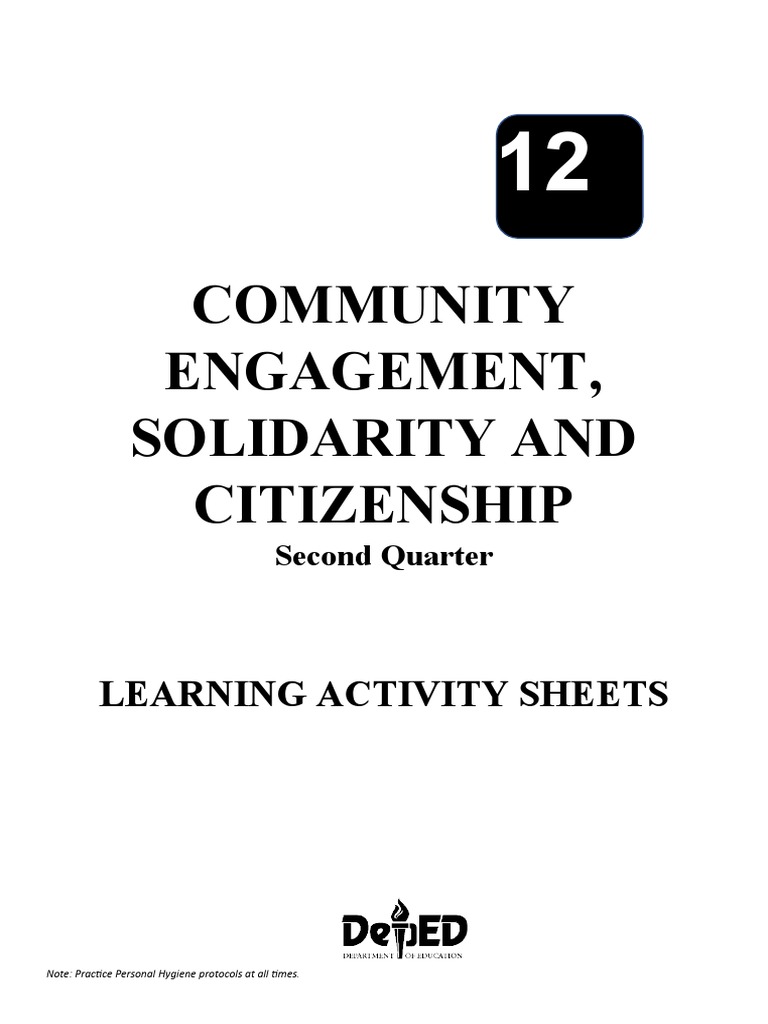 2ndquarter Community Engagement Solidarity and Citizenship q2 Las | PDF ...