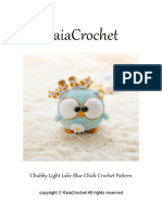 Kaiacrochet: Chubby Light Lake Blue Chick Crochet Pattern