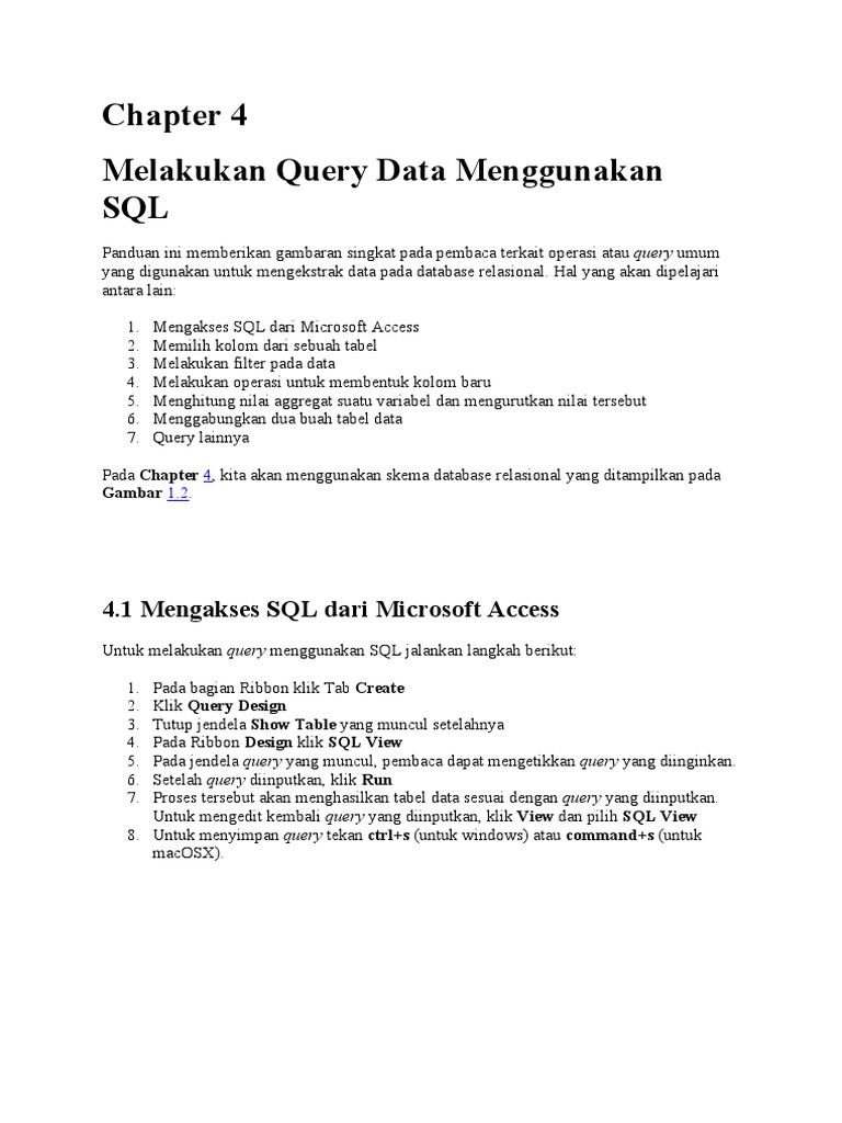 Panduan Query Data dengan SQL | PDF