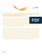 Live Reply: Innovative Services in The Telco and Media Sector