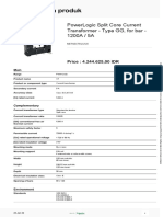 PowerLogic Split Core Current Transformer Spec Sheet