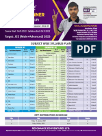 Course Planner: Target: JEE (Main+Advanced) 2023