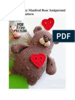 Crochet Easy Manfred Bear Amigurumi PDF Free Pattern