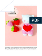 Cute Crochet Cat With Heart Amigurumi PDF Pattern