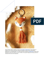 Easy Crochet Fox Keychain Amigurumi Free Pattern
