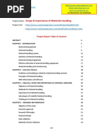 Scope & Importance of Materials Handling: Project ID: Project Name: Project Link