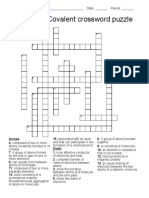 Ionic and Covalent Crossword Puzzle: Name: - Date: - Period