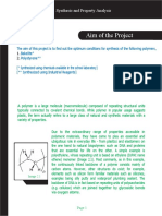 Aim of The Project: Synthesis and Property Analysis