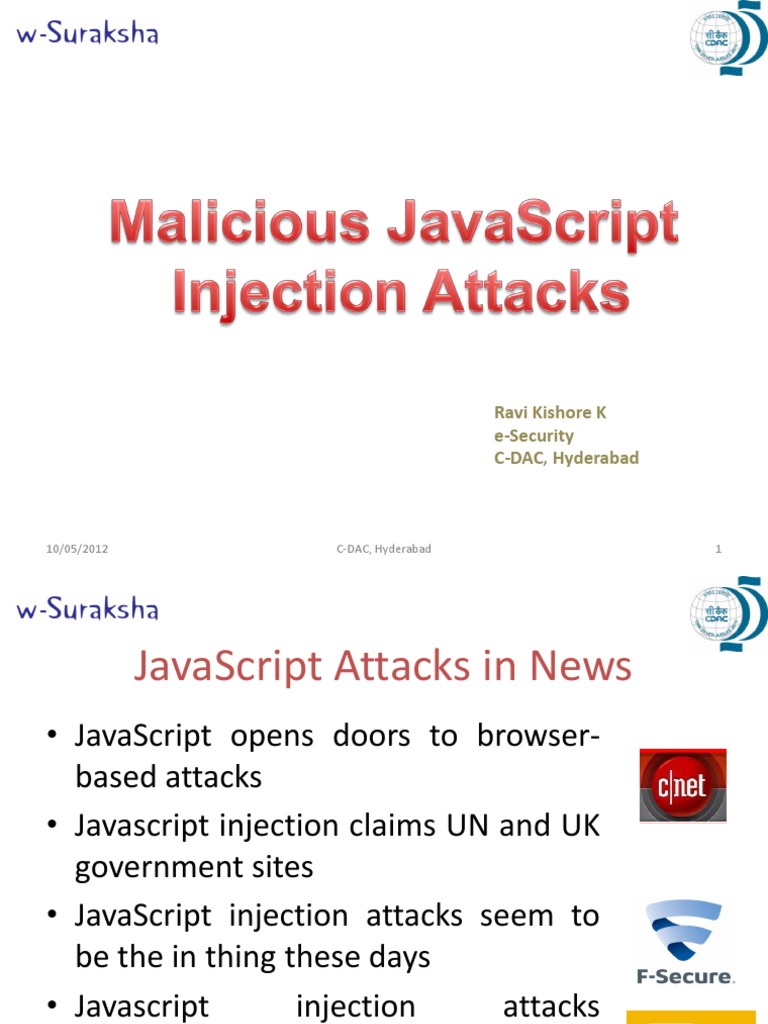 Malicious Javascript Injection Attacks | PDF | Malware | Internet & Web
