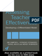 Assessing Teacher Effectiveness Developing A Differentiated Model by Jim Campbell