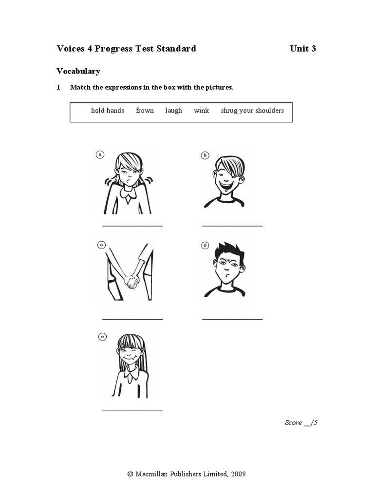 Voices 4 progress test standard unit 3 vocabulary descargar gratis