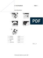 Voices 4 Progress Test Standard Unit 4: Vocabulary