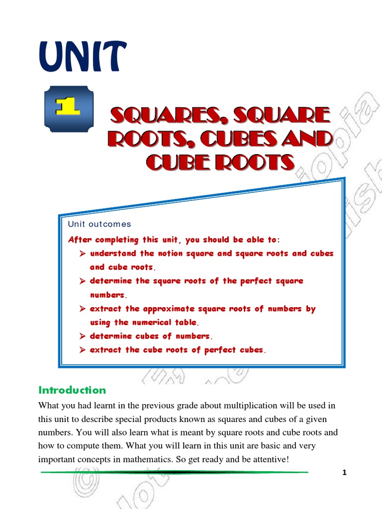 Understanding Squares and Roots | PDF | Numbers | Square Root