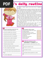 Sophies Daily Routine Reading Comprehension Exercises 21729 | PDF