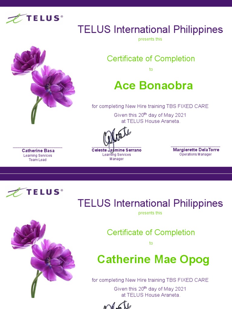 Graduation Certificates For TBS Fixed CARE 20214 PDF