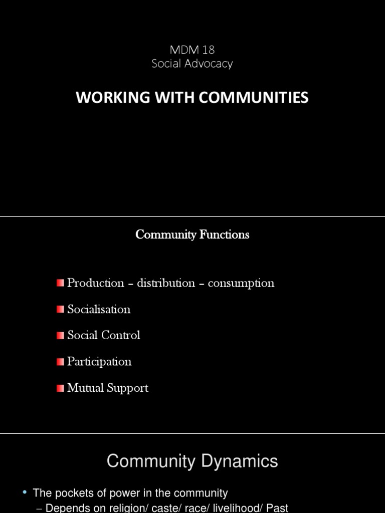 Working With Communities Pdf