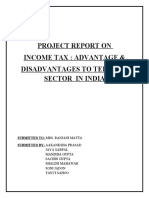 Project Report On Income Tax: Advantage & Disadvantages To Telecom Sector in India