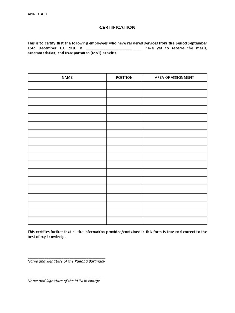 MAT Certification PDF